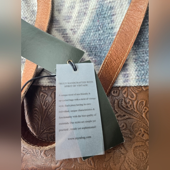 Myra Bag-Brown, Cream & Blue-NWT - Picture 4 of 6